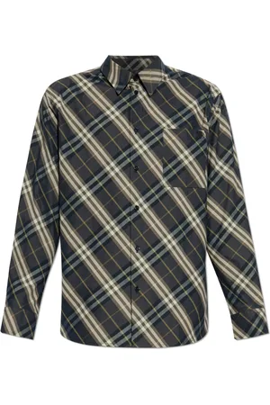 Burberry Overhemden, Heren, Blauw, 2Xl, Katoen, Geruit Overhemd