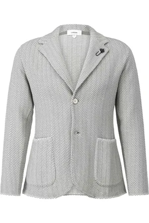 LARDINI Jassen, Heren, Groen, L, Katoen, Zigzag Blazer van Katoen