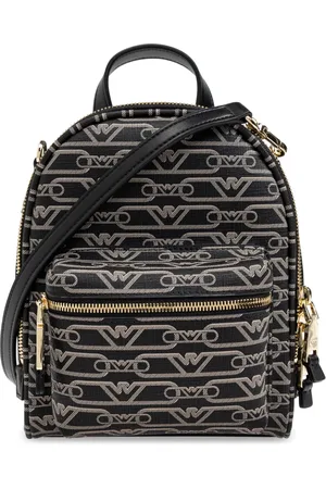 Emporio Armani Tassen, Dames, Zwart, ONE Size, Rugzak met monogram