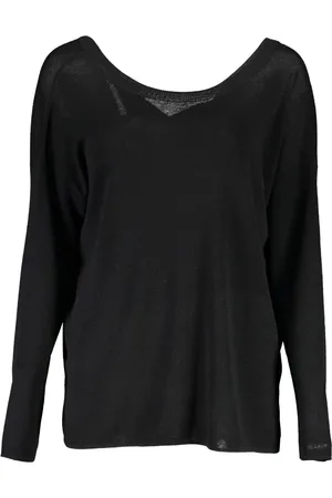 GANT Truien, Dames, Zwart, S, Wol, Zwarte wollen trui