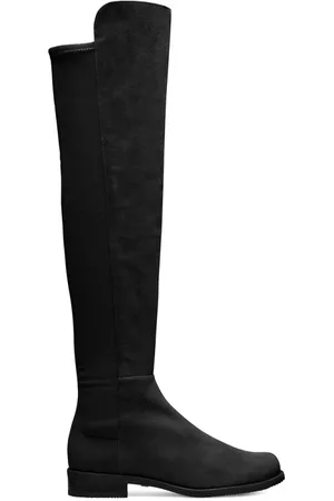 Stuart Weitzman Schoenen, Dames, Zwart, 36 EU, Suède, Iconische Over-Knie Laars