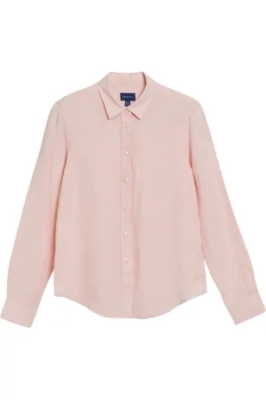 GANT Blouses & Shirts, Dames, Oranje, S, Linnen, Reg Linen Chambray Shirt