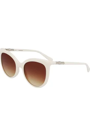 Longchamp Accessoires, Dames, Grijs, ONE Size, Grijze Bio-Injected Zonnebril