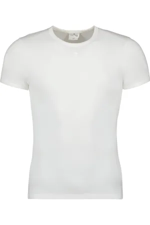 Courrèges Tops, Heren, Wit, L, Katoen, Contrast T-shirt