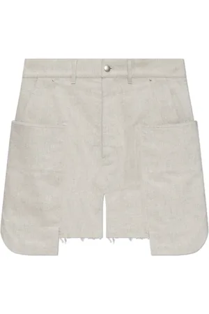 Rick Owens Korte broeken, Heren, Grijs, W33, Katoen, Stefan Shorts
