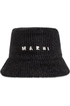 Marni Accessoires, Dames, Zwart, S, Katoen, Logo Hat