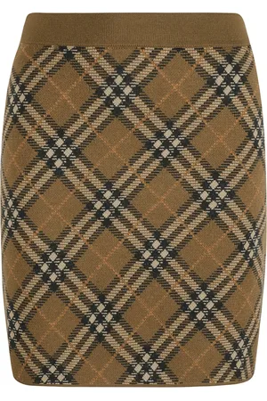 Burberry Rokken, Dames, Bruin, M, Katoen, Stijlvolle Korte Rok
