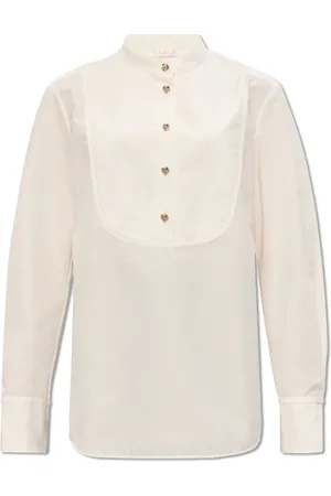 Chloé Blouses & Shirts, Dames, Wit, S, Katoen, Katoenen Blouse