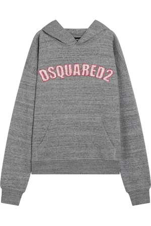 Dsquared2 Sweatshirts & Hoodies, Heren, Grijs, XL, Katoen, Hooded Sweatshirt