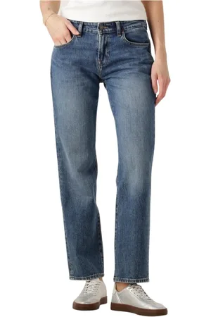 7 for all Mankind Jeans, Dames, Blauw, W27, Denim, Blauwe Straight Leg Jeans Calie Jasper