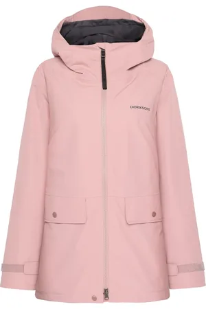 Didriksons Mantels, Dames, Roze, L, Stijlvolle Parka Jas voor Vrouwen