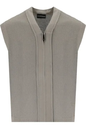 Emporio Armani Truien, Heren, , L, Katoen, Moon Rock Mouwloos Vest
