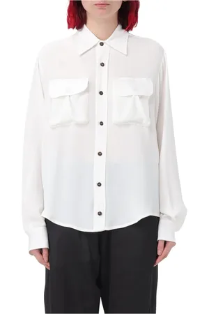 Dsquared2 Blouses & Shirts, Dames, Wit, S, Fluid Utility Shirt