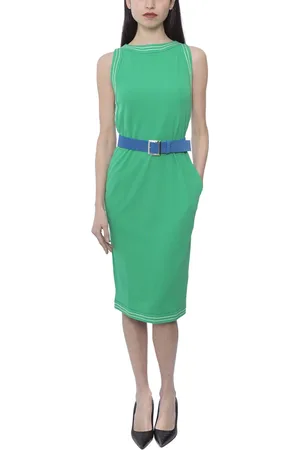 Dsquared2 Kleedjes, Dames, Groen, M, Viscose Crack Jurk