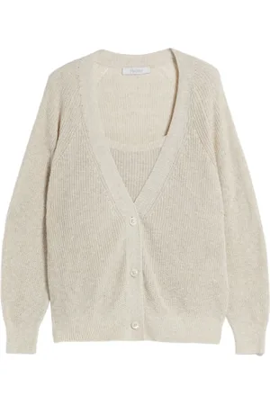 Max Mara Truien, Dames, , L, Katoen, Katoen Linnen Twinset Truien