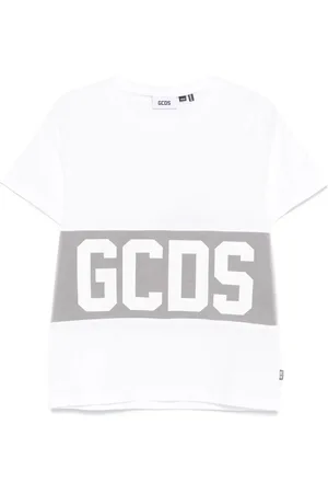 GCDS Tops, Heren, Wit, L, Witte Klassieke Tee Shirt