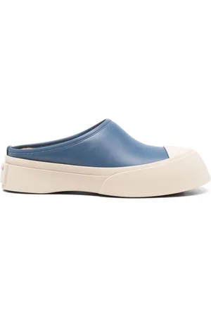 Marni Schoenen, Heren, Blauw, 41 EU, Leer, Slip On Sneakers