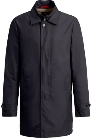 FAY Mantels, Heren, Blauw, XL, Polyester, Morning Double-Front Jas