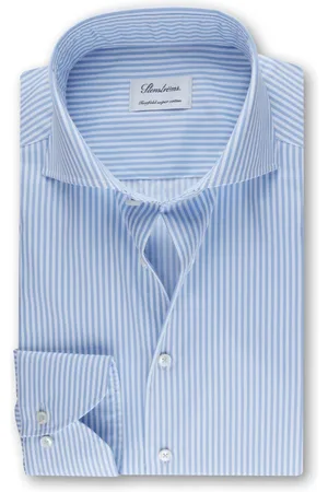 Stenströms Overhemden, Heren, Blauw, L, Katoen, Formal Shirt