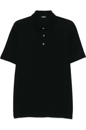 Ermenegildo Zegna Tops, Heren, Zwart, L, Polo Sweater met Borstzak