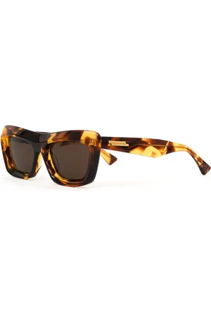 Bottega Veneta Accessoires, Dames, Bruin, ONE Size, Cat Eye Zonnebril