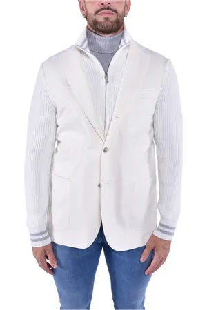 ELEVENTY Jassen, Heren, Wit, M, Wol, Wollen Blazer