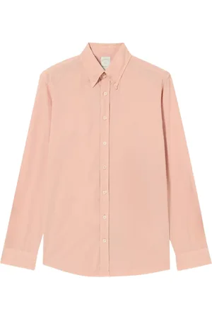 Brooks Brothers Overhemden, Heren, Rood, L, Katoen, Slim Fit Katoenen Geverfd Overhemd