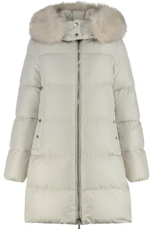 MOORER Jassen, Dames, , L, Polyester, Gewatteerde jas met afneembare bontkraag