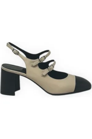 Carel Schoenen, Dames, Zwart, 38 1/2 EU, Leer, Papaya Pumps