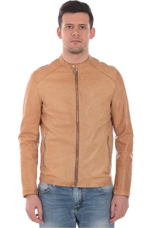 D.A. Daniele Alessandrini Jassen, Heren, , M, Leer, Luxe Sparta Leren Jas