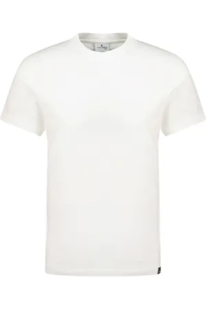 Courrèges Tops, Heren, Wit, XS, Katoen, Classic AC Logo T-Shirt