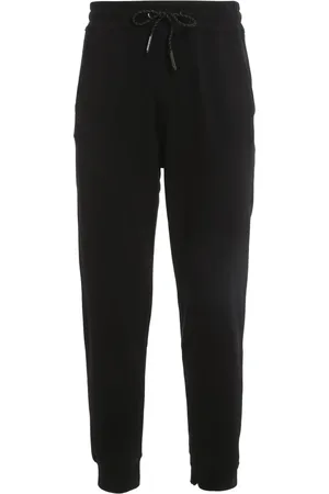 Sprayground Broeken, Heren, Zwart, L, Katoen, Zwarte katoenen joggingbroek met Sharkmouth-borduursel