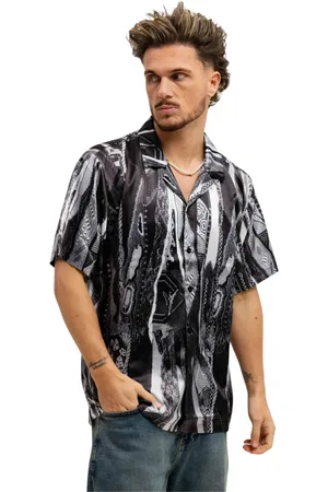 Carlo Colucci Overhemden, Heren, Veelkleurig, L, Polyester, Stijlvolle Heren Zwart Shirt