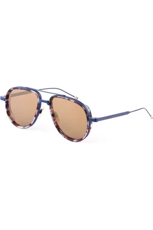 Thom Browne Accessoires, Heren, Blauw, ONE Size, Aviator Zonnebril
