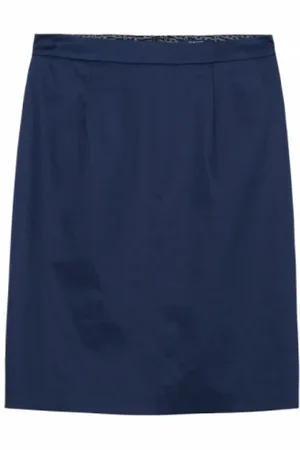 GANT Rokken, Dames, Blauw, L, Satijn, Satijnen Stretch Rok