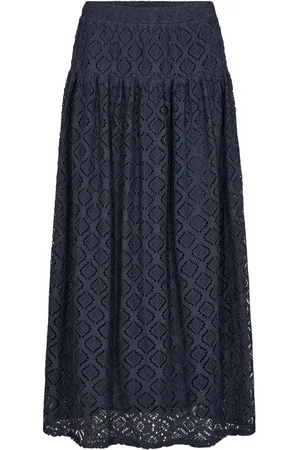 Part Two Rokken, Dames, Zwart, L, Katoen, Elastische Taille Rok After Midnight