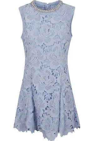 Self-Portrait Kleedjes, Dames, Blauw, S, Blauwe Elegante Jurk voor Stijlvolle Gelegenheden
