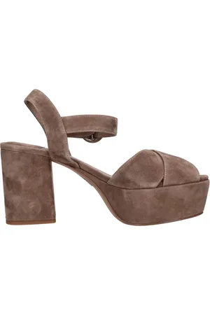 Jeffrey Campbell Schoenen, Dames, Grijs, 39 EU, Suède, Sandalen Beige