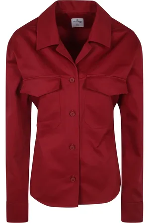 Courrèges Blouses & Shirts, Dames, Rood, XS, Katoen, Utility Polycotton Shirt