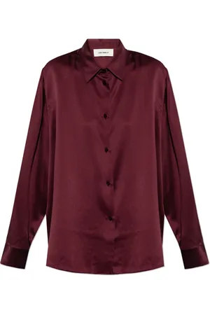 Lisa Yang Blouses & Shirts, Dames, Rood, S, Leer, Zijden Blouse