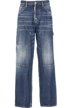 Dsquared2 Jeans, Heren, Blauw, M, Denim, Carpenter Distressed Denim Jeans