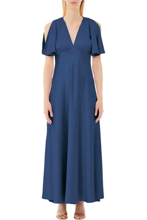 Liu Jo Kleedjes, Dames, Blauw, M, Jurk met uitlopende mouwen