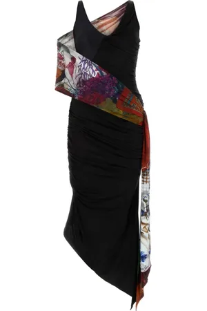 Marine Serre Kleedjes, Dames, Zwart, M, Abito Jurk