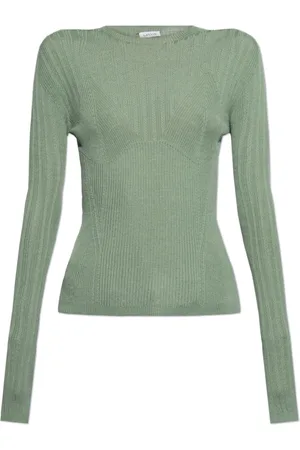 Lanvin Truien, Dames, Groen, S, Wol, Fitted Sweater
