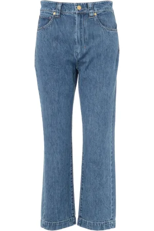 Max Mara Jeans, Dames, Blauw, XS, Katoen, Cassia Straight Jeans