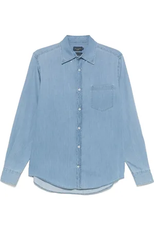 Paul & Shark Overhemden, Heren, Blauw, 4Xl, Katoen, Denim Shirt 100% Katoen Stijlvol Ontwerp