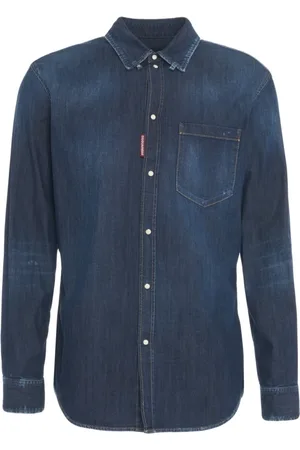 Dsquared2 Overhemden, Heren, Blauw, S, Denim, Relax Dan Denim Shirt