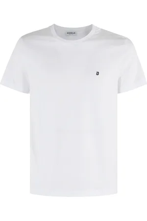 Dondup Tops, Heren, Wit, M, Katoen, Jersey Logo Piccolo T-Shirt