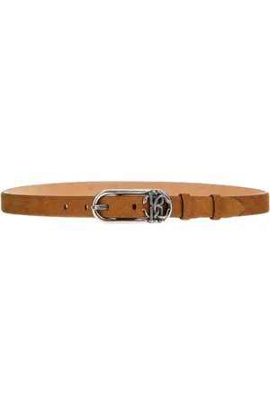 Roberto Cavalli Accessoires, Heren, Bruin, 95 CM, Leer, Monogram Bruin Leren Riem