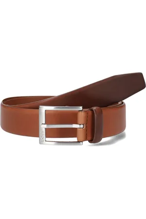 HUGO BOSS Accessoires, Heren, Bruin, 80 CM, Leer, Leren Riem Erron